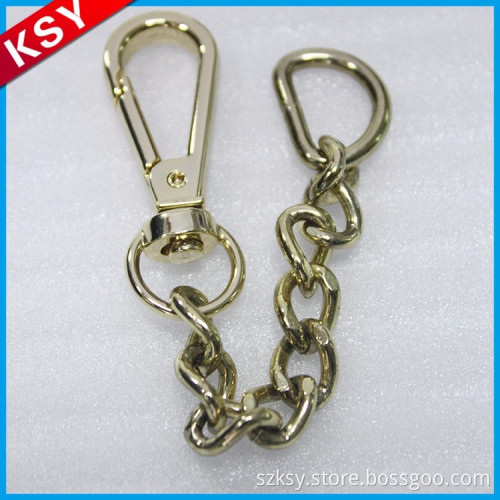 Oem Factory Directly Selling Shiny Bag Accessory Personalize Black Metal Swivel Snap Hook